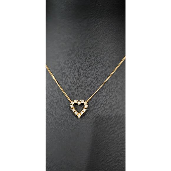Christian Dior Gold Heart Necklace - Picture 1 of 3